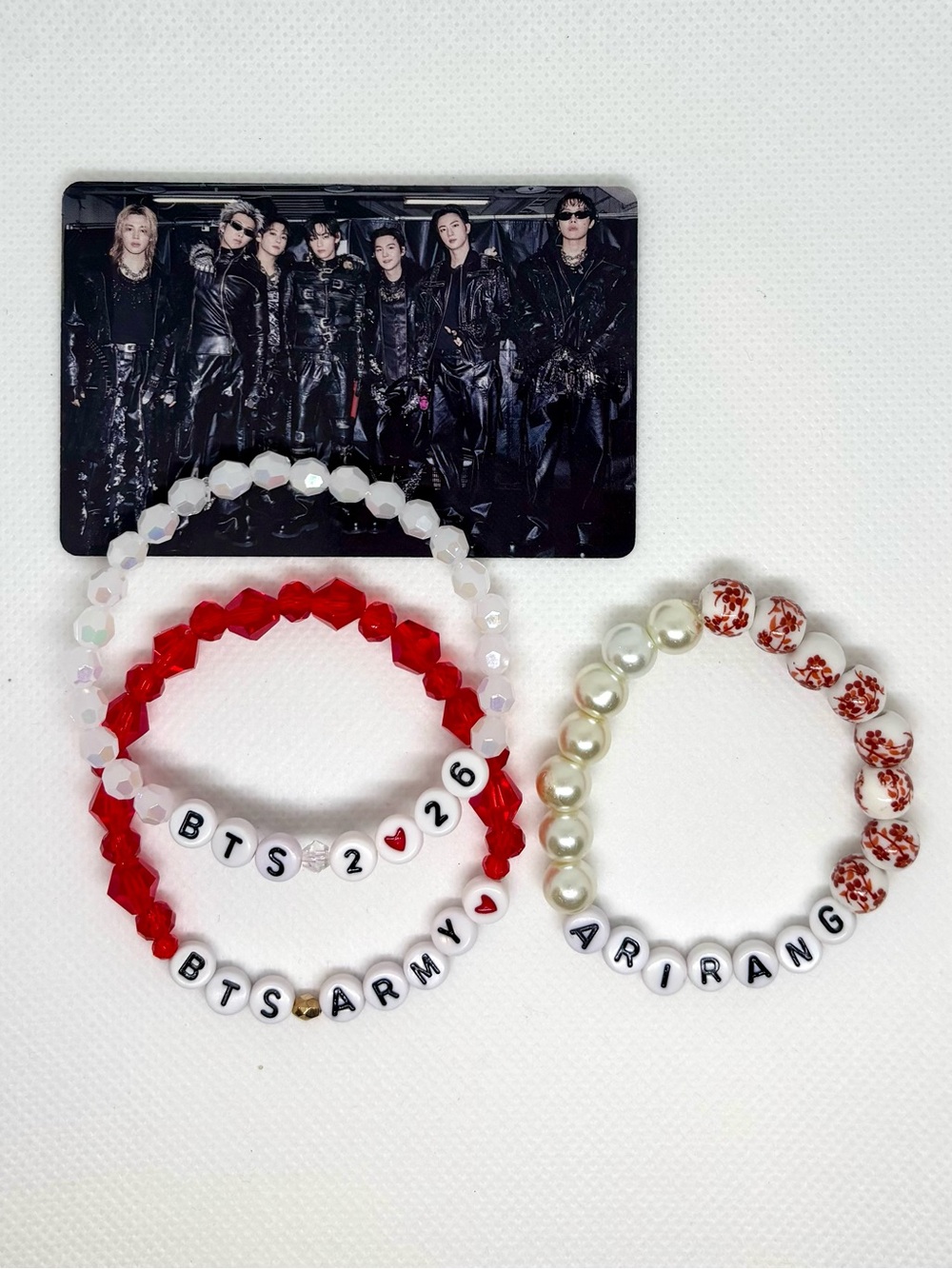 (4pcs) BTS ARMY 2026 ARIRANG BRACELET PHOTOCARD BUNDLE